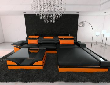 تخت مشکی نارنجی
